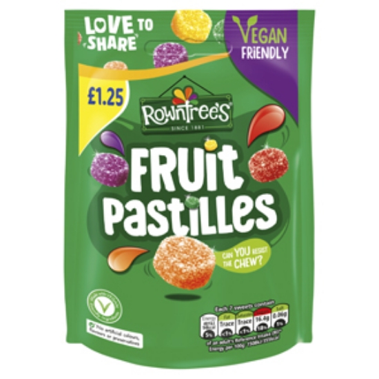 Picture of Bags Rowntrees FruitPastilles PM£1.25 114gx10